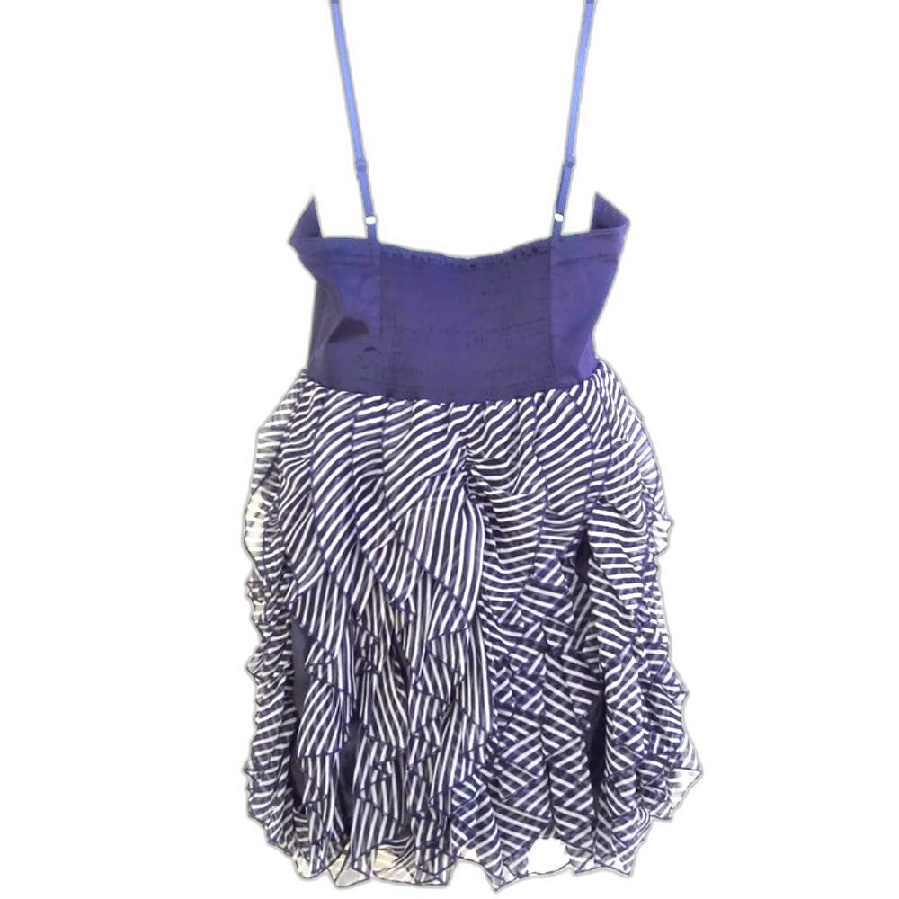 NEW Romeo Juliet Couture Dress Cocktail Ruffled Smocked Back Adj Straps  L - Picture 2 of 7